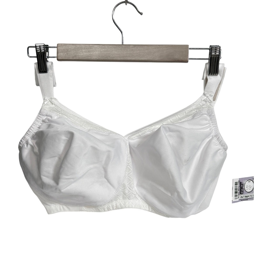 Glamorise New MagicLift Full Figure Wireless Bra White 38G 1080 Support Wirefree